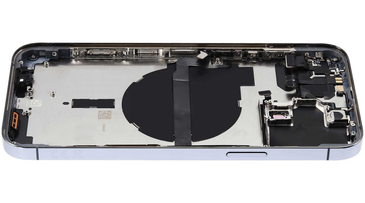 Back Housing W/ Small Parts For iPhone 13 Pro Max (EU / Global Version) (Used OEM Pull: Grade B) (Sierra Blue)