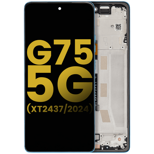 LCD Assembly With Frame For Motorola Moto G75 5G (XT2437 / 2024) (Refurbished) (Aqua Blue) replacement part SKU 107282225915 image 1