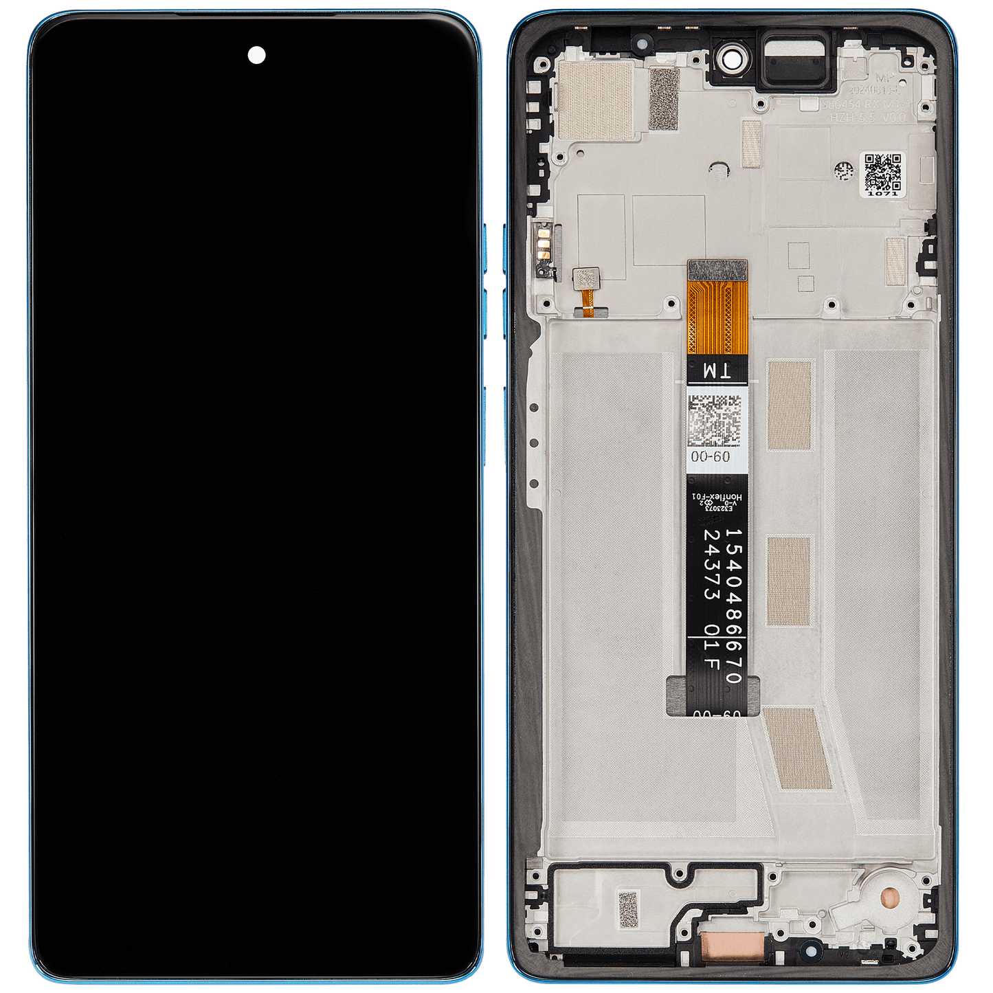 LCD Assembly With Frame For Motorola Moto G75 5G (XT2437 / 2024) (Refurbished) (Aqua Blue) replacement part SKU 107282225915 image 7