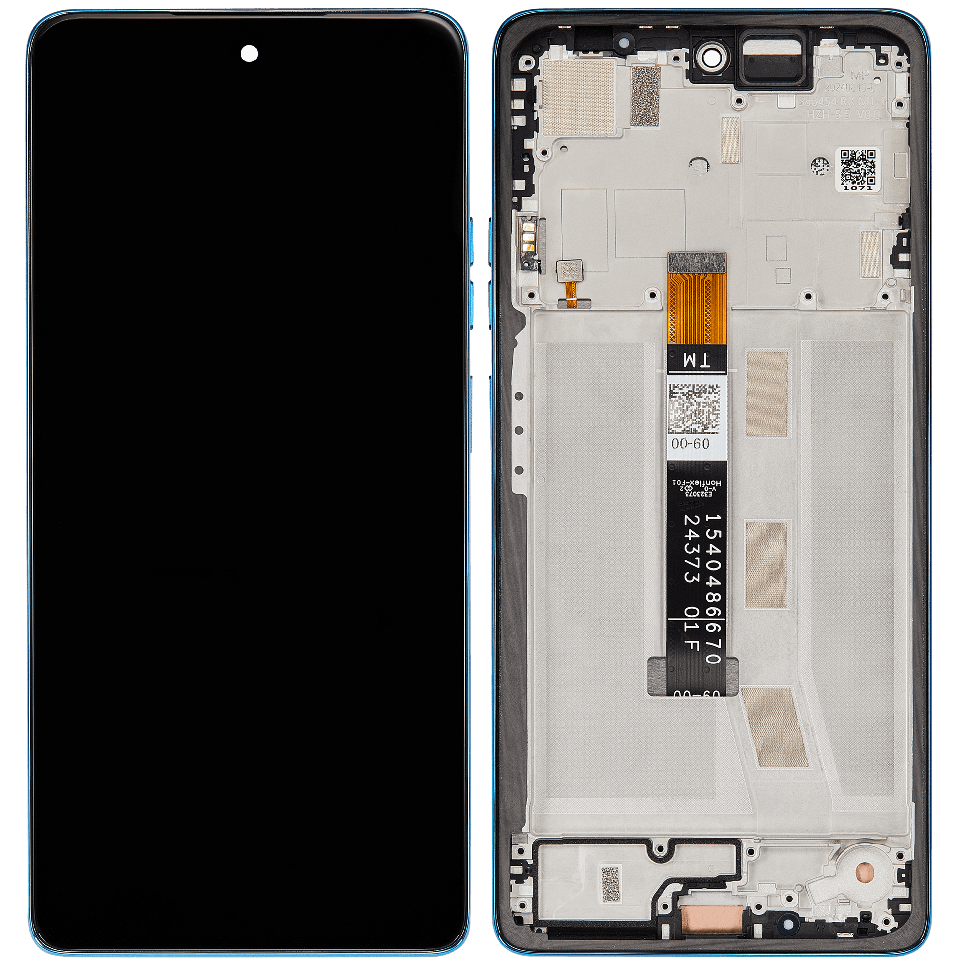 LCD Assembly With Frame For Motorola Moto G75 5G (XT2437 / 2024) (Refurbished) (Aqua Blue) replacement part SKU 107282225915 image 7