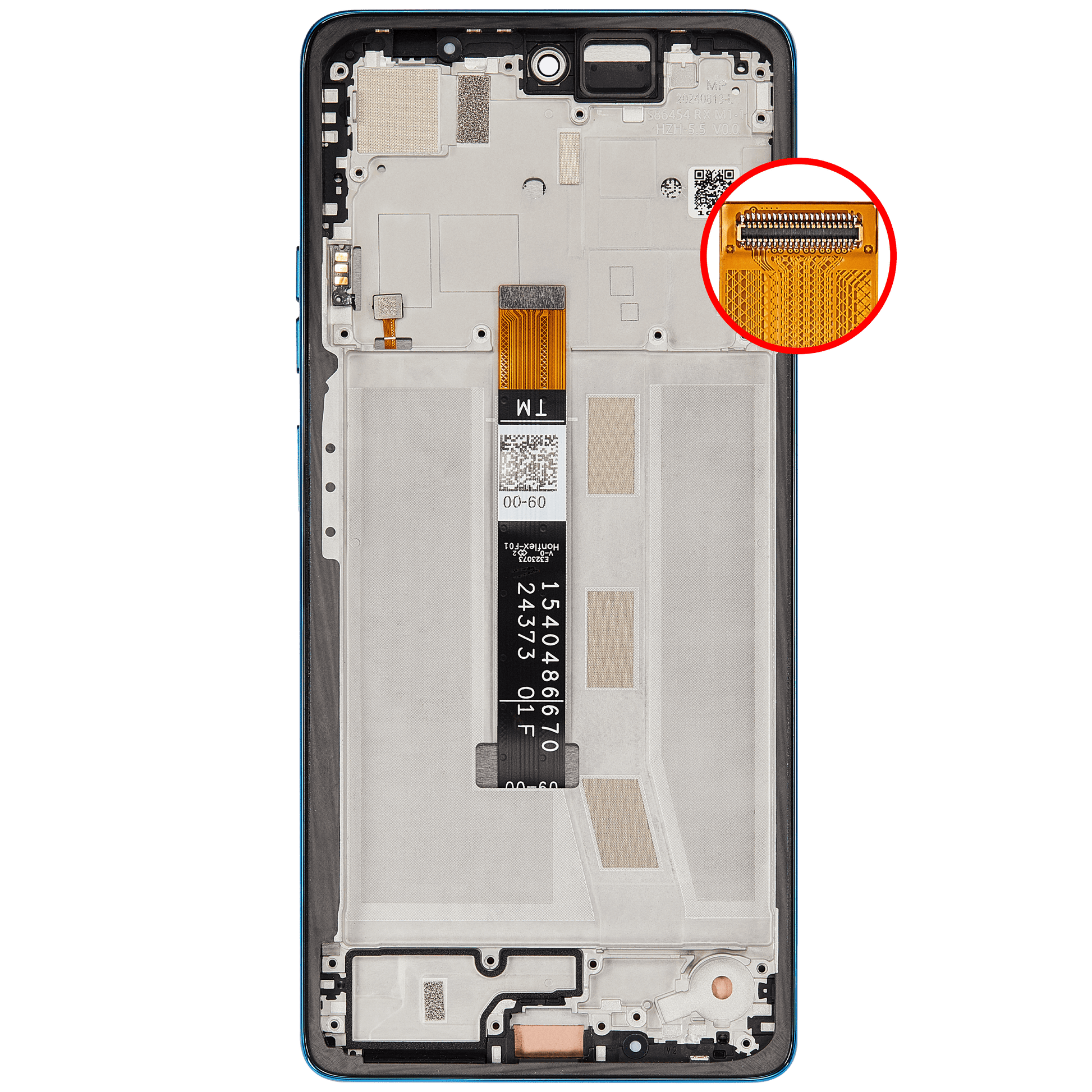 LCD Assembly With Frame For Motorola Moto G75 5G (XT2437 / 2024) (Refurbished) (Aqua Blue) replacement part SKU 107282225915 image 9