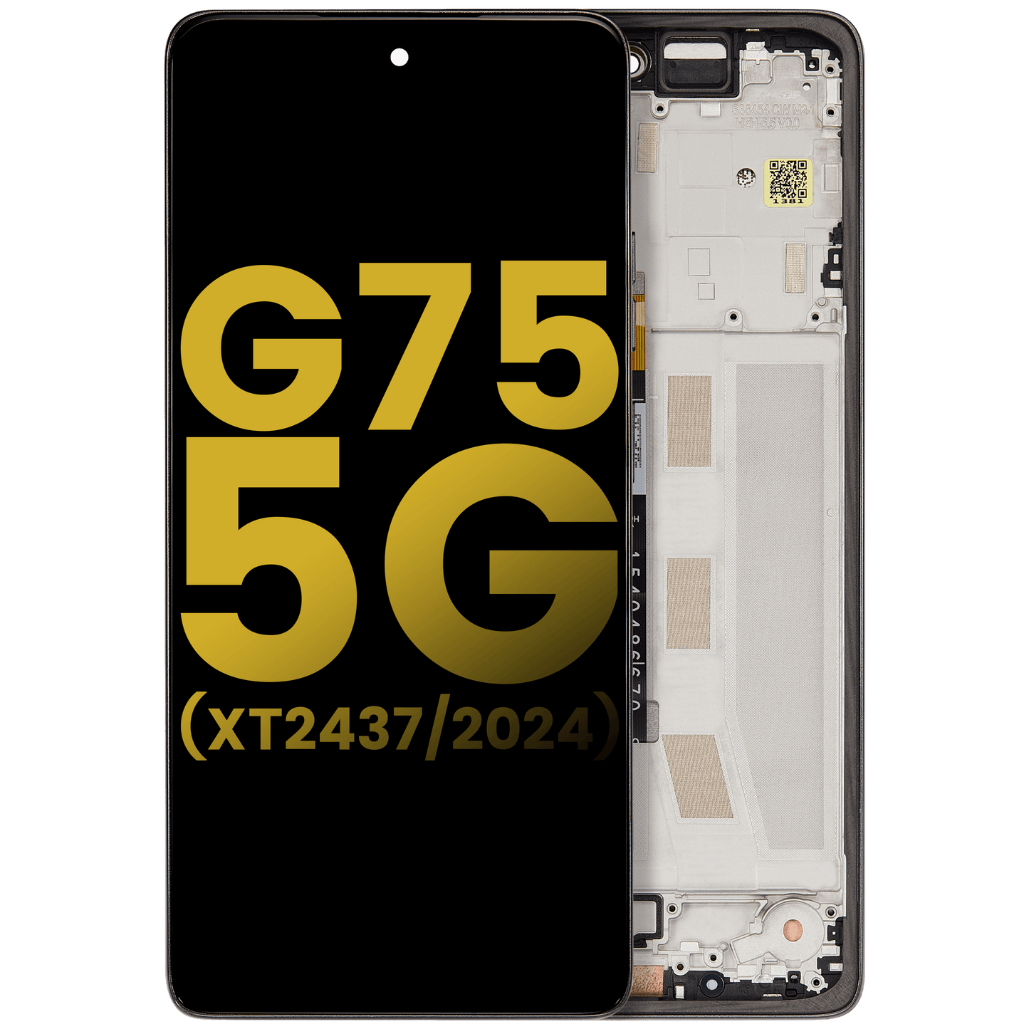 LCD Assembly With Frame For Motorola Moto G75 5G (XT2437 / 2024) (Refurbished) (Charcoal Gray) replacement part SKU 107282225916 image 1