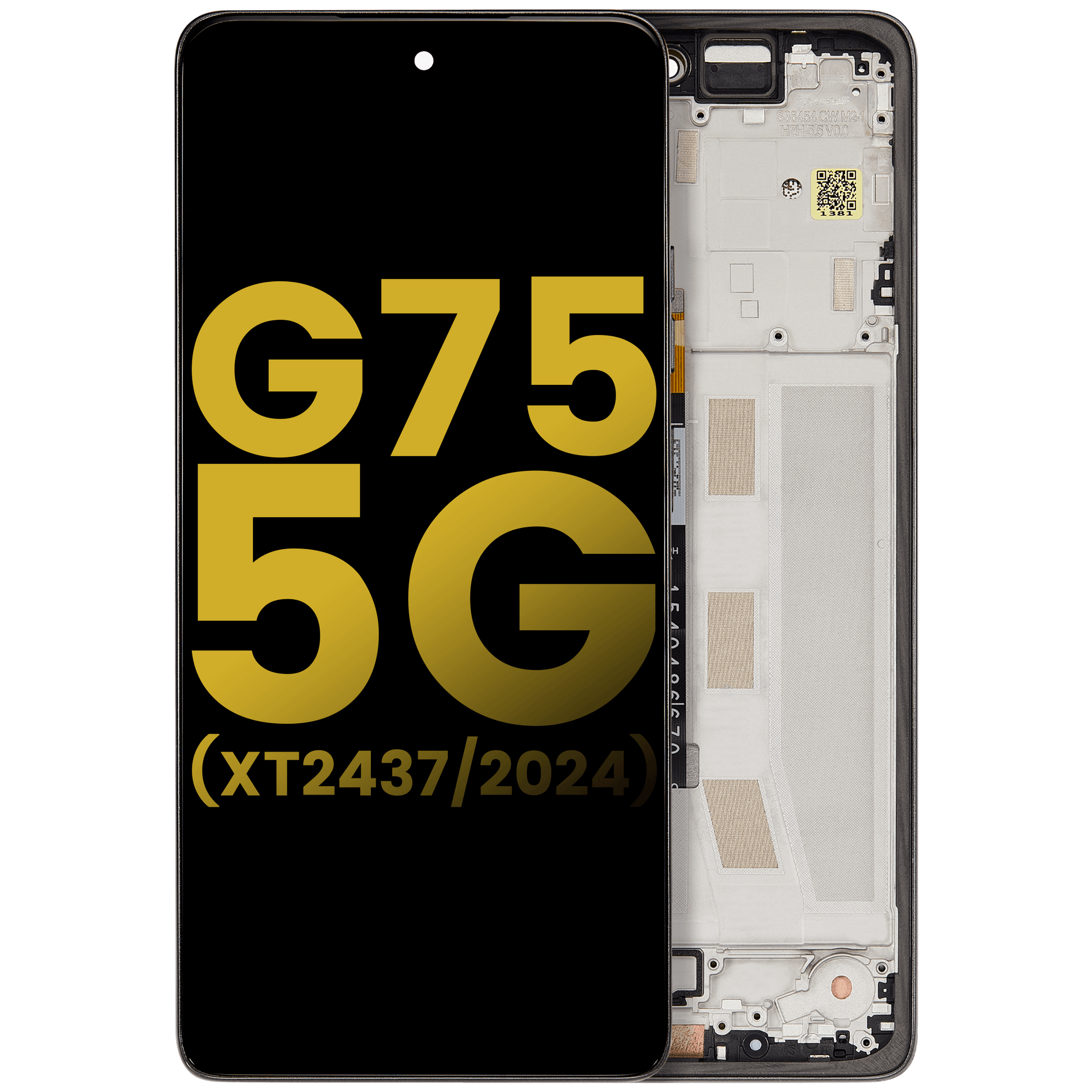 LCD Assembly With Frame For Motorola Moto G75 5G (XT2437 / 2024) (Refurbished) (Charcoal Gray) replacement part SKU 107282225916 image 1