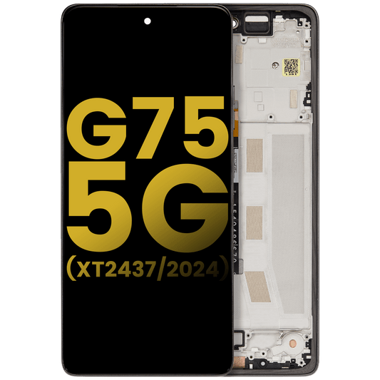 LCD Assembly With Frame For Motorola Moto G75 5G (XT2437 / 2024) (Refurbished) (Charcoal Gray) replacement part SKU 107282225916 image 1