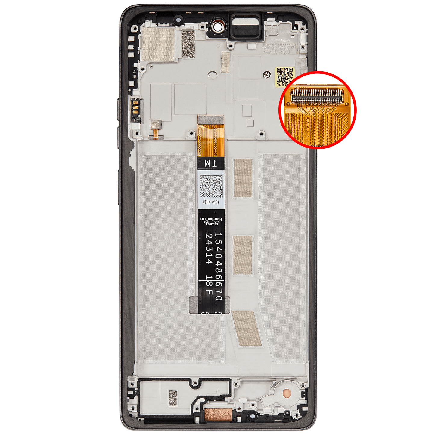 LCD Assembly With Frame For Motorola Moto G75 5G (XT2437 / 2024) (Refurbished) (Charcoal Gray) replacement part SKU 107282225916 image 9