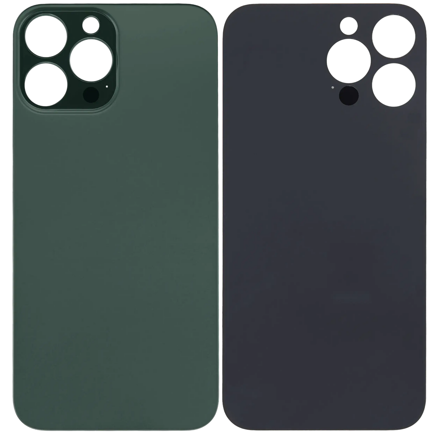 Back Glass With 3M Adhesive For iPhone 13 Pro Max (No Logo / Large Camera Hole) (Alpine Green)