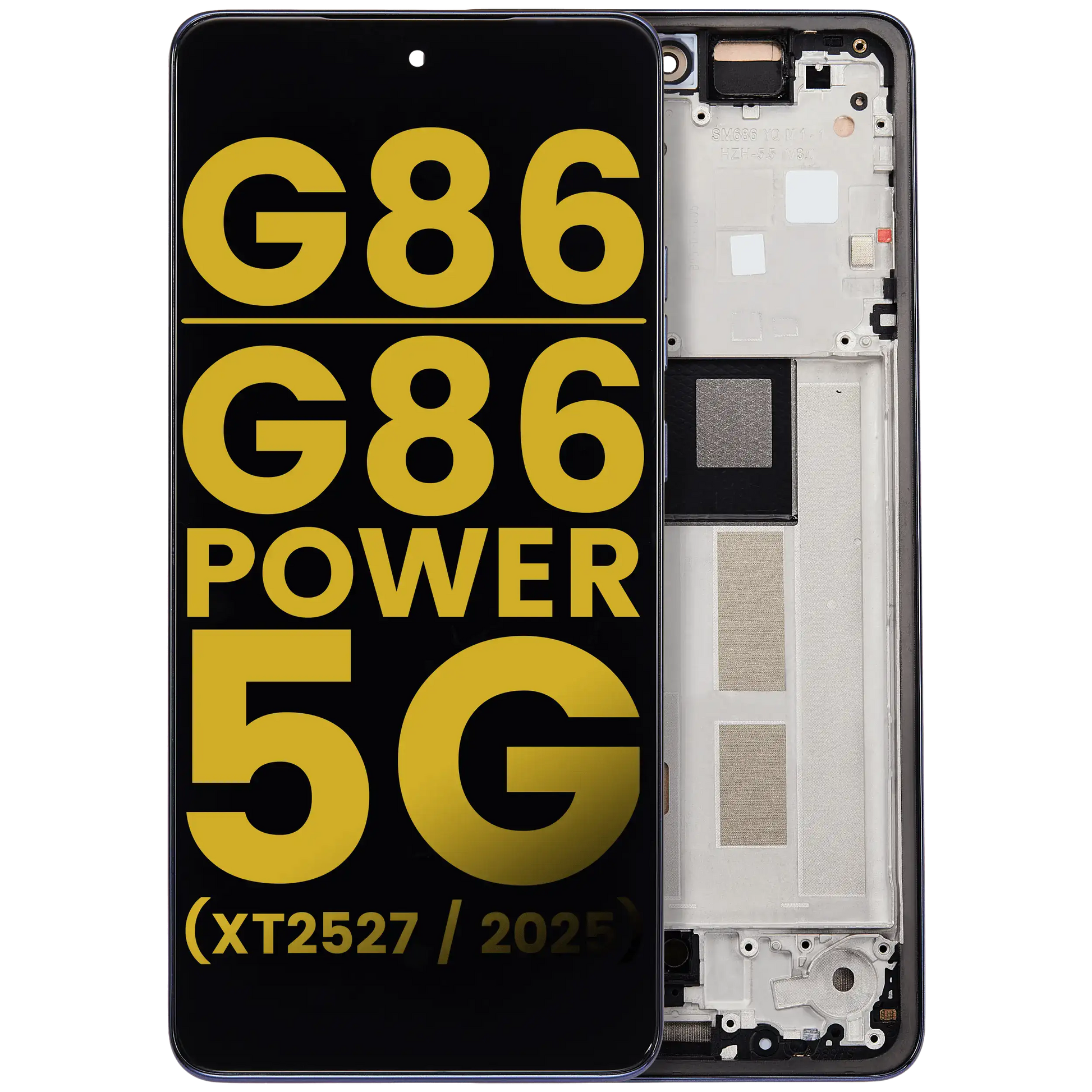 OLED Assembly With Frame For Motorola Moto G86 / G86 Power 5G (XT2527 / 2025) (Refurbished) (Spellbound) replacement part SKU 107282226000 image 1