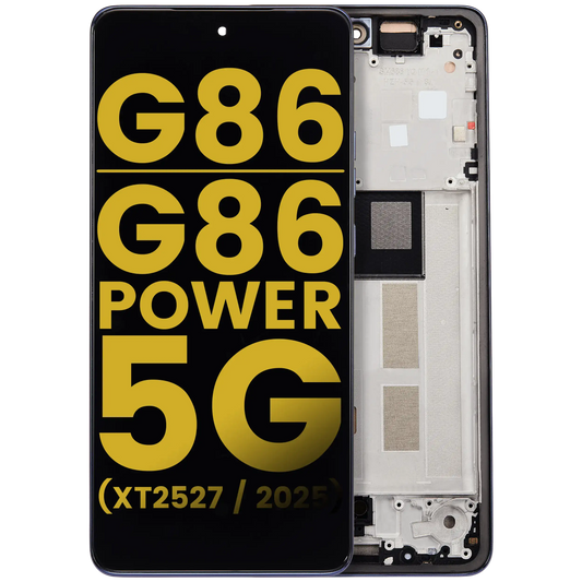 OLED Assembly With Frame For Motorola Moto G86 / G86 Power 5G (XT2527 / 2025) (Refurbished) (Spellbound) replacement part SKU 107282226000 image 1