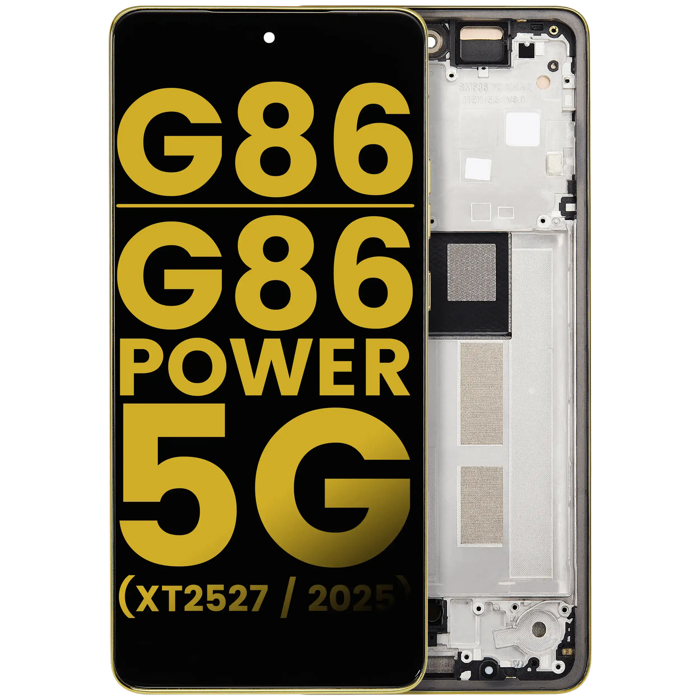 OLED Assembly With Frame For Motorola Moto G86 / G86 Power 5G (XT2527 / 2025) (Refurbished) (Golden Cypress) replacement part SKU 107282226001 image 1
