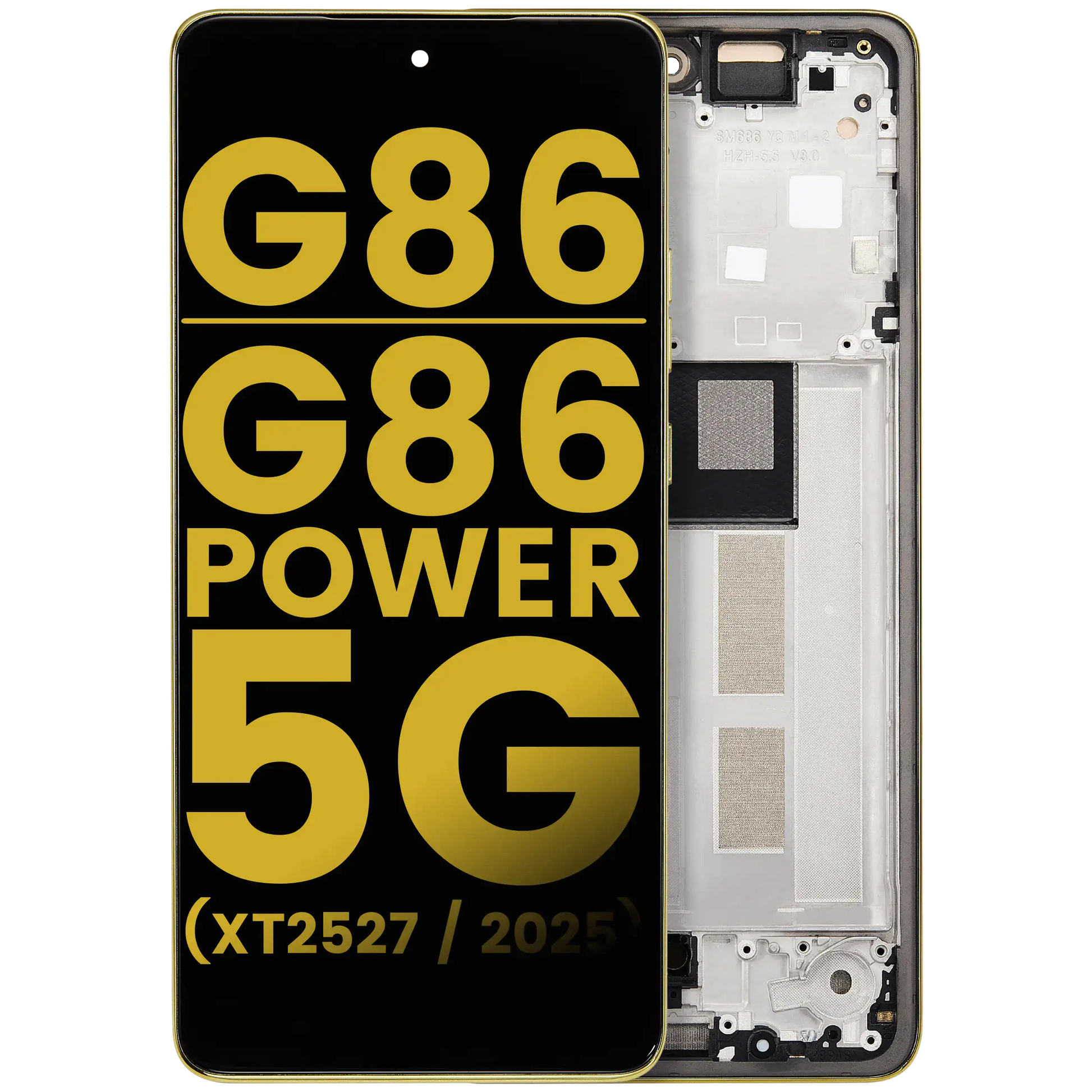 OLED Assembly With Frame For Motorola Moto G86 / G86 Power 5G (XT2527 / 2025) (Refurbished) (Golden Cypress) replacement part SKU 107282226001 image 1