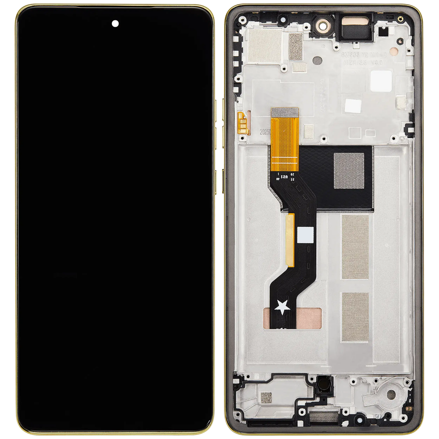 OLED Assembly With Frame For Motorola Moto G86 / G86 Power 5G (XT2527 / 2025) (Refurbished) (Golden Cypress) replacement part SKU 107282226001 image 7