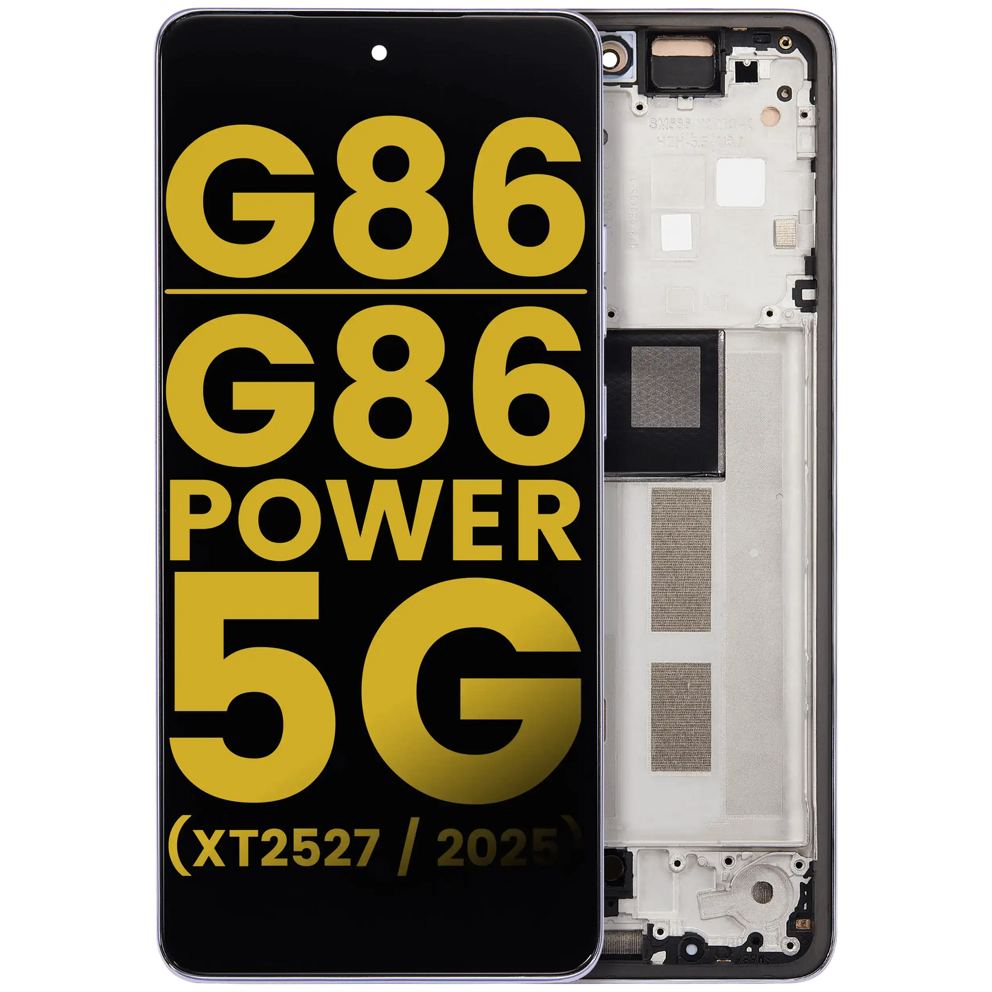 OLED Assembly With Frame For Motorola Moto G86 / G86 Power 5G (XT2527 / 2025) (Refurbished) (Cosmic Sky) replacement part SKU 107282226002 image 1