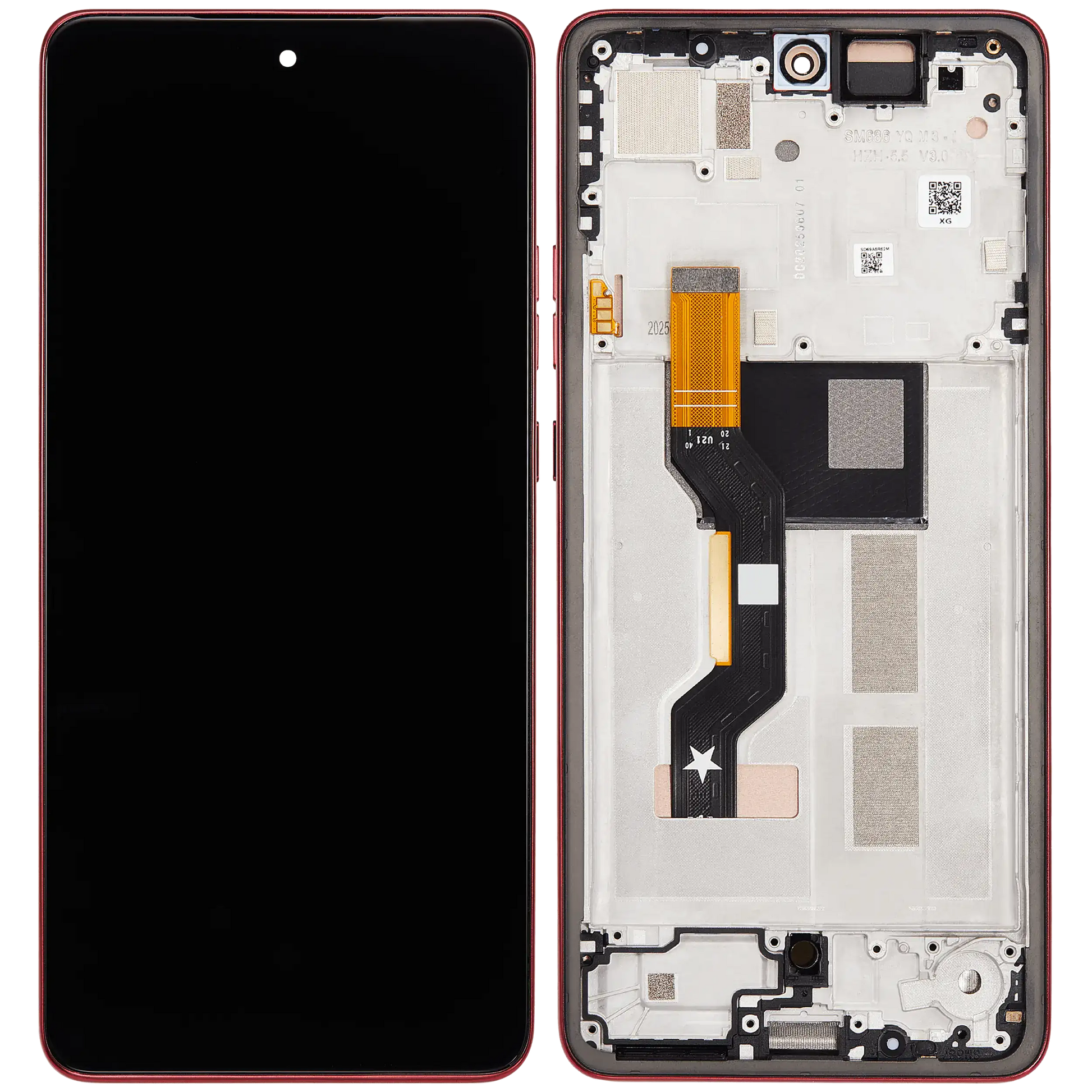 OLED Assembly With Frame For Motorola Moto G86 / G86 Power 5G (XT2527 / 2025) (Refurbished) (Chrysanthemum) replacement part SKU 107282226003 image 7