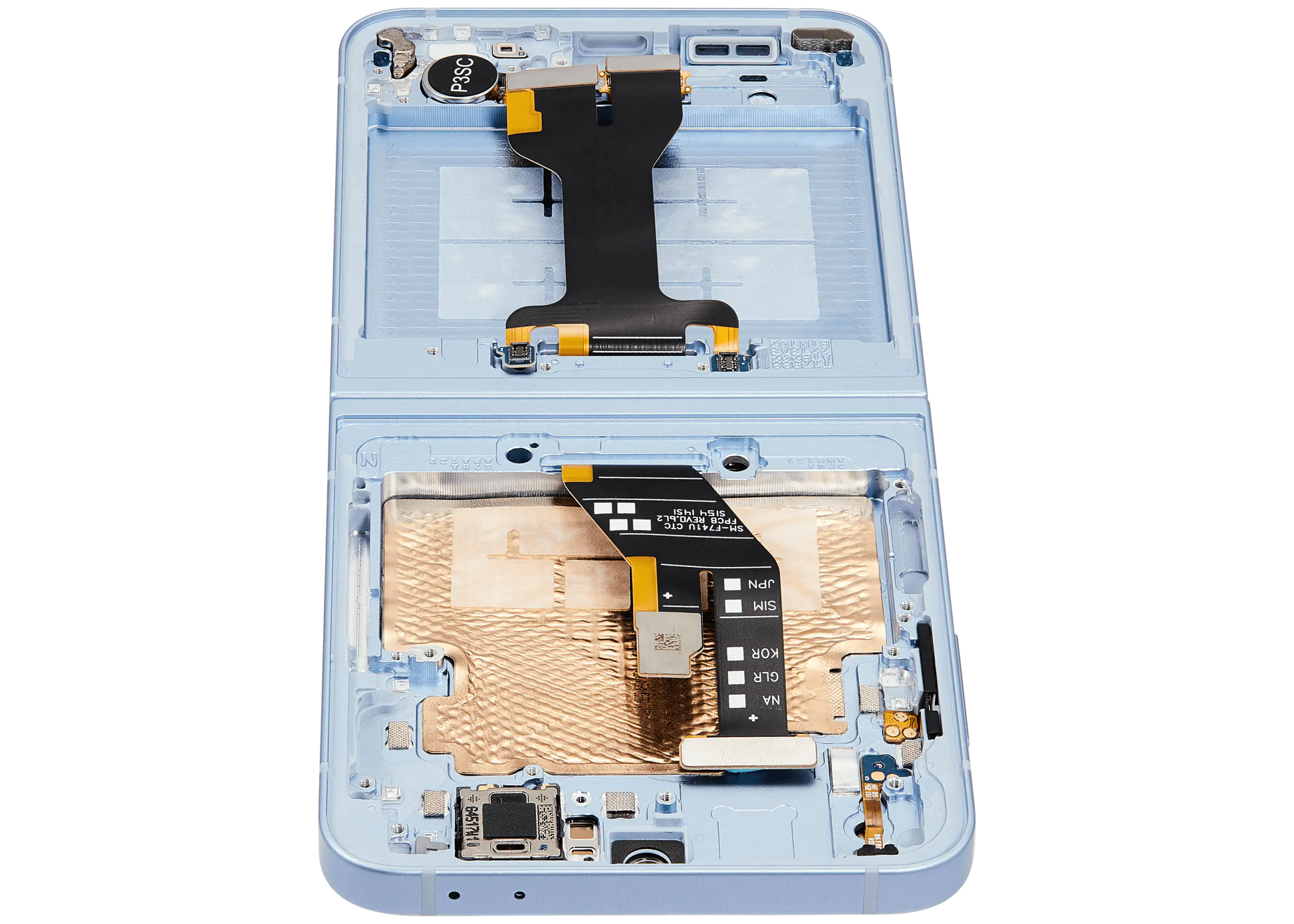 Inner OLED Assembly With Frame For Samsung Galaxy Z Flip 6 (F741) (US & International) (Refurbished) (Blue)