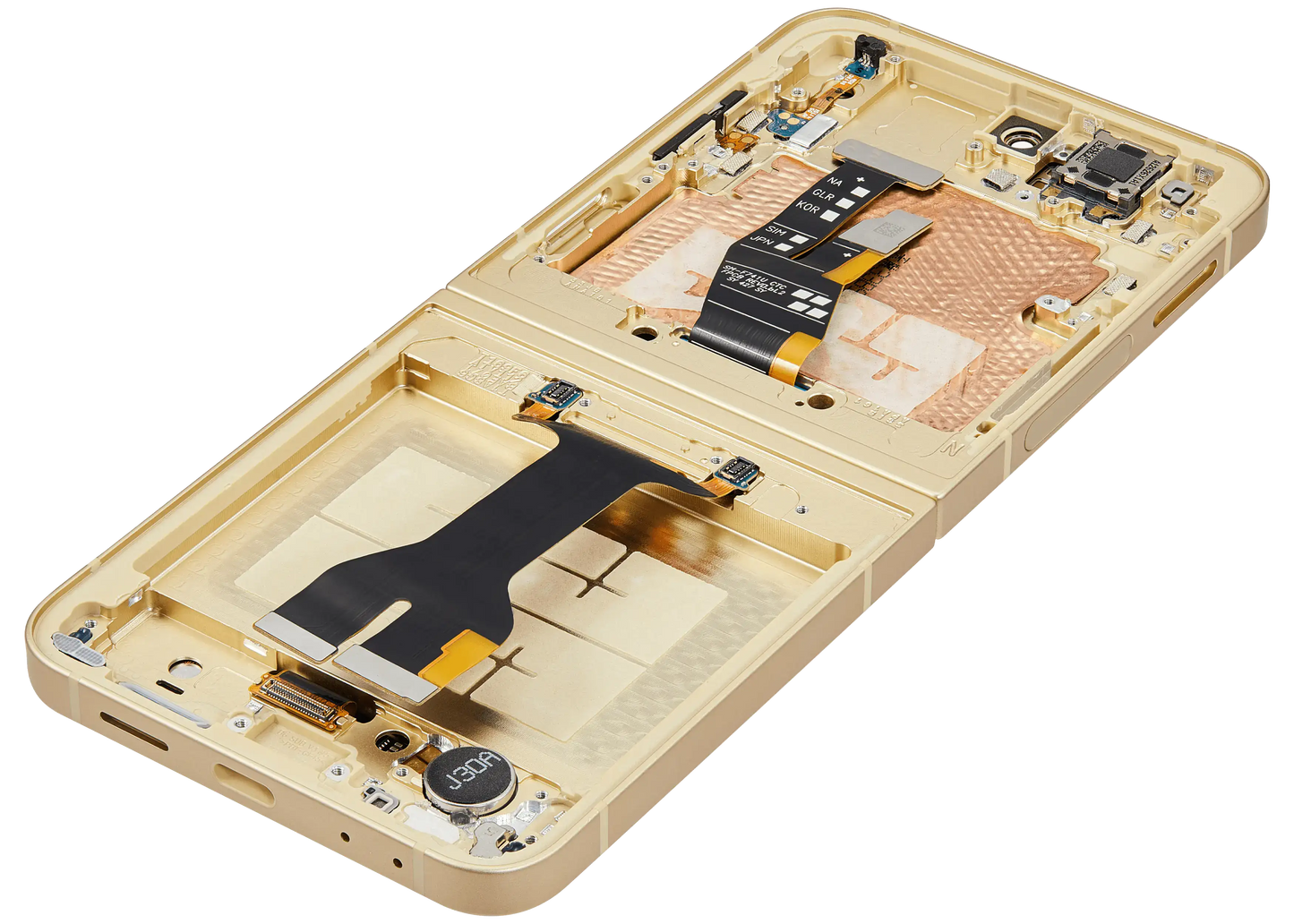 Inner OLED Assembly With Frame For Samsung Galaxy Z Flip 6 (F741) (US & International) (Refurbished) (Yellow)