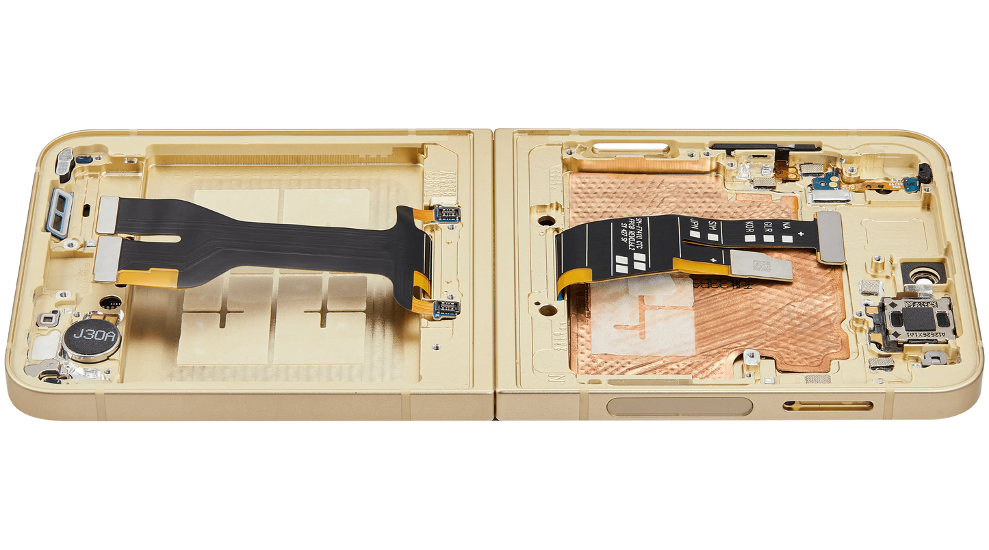 Inner OLED Assembly With Frame For Samsung Galaxy Z Flip 6 (F741) (US & International) (Refurbished) (Yellow)