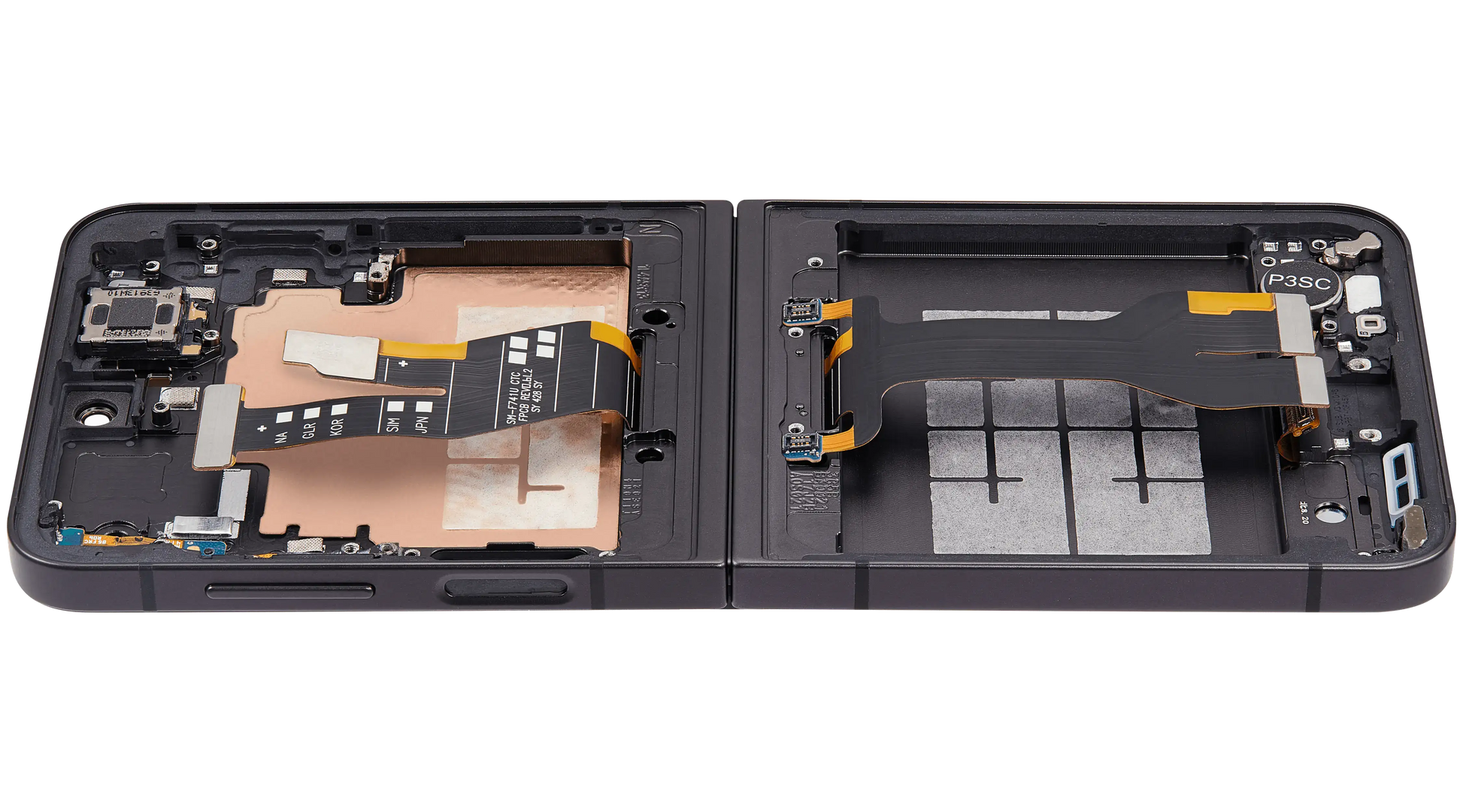 Inner OLED Assembly With Frame For Samsung Galaxy Z Flip 6 (F741) (US & International) (Refurbished) (Black)