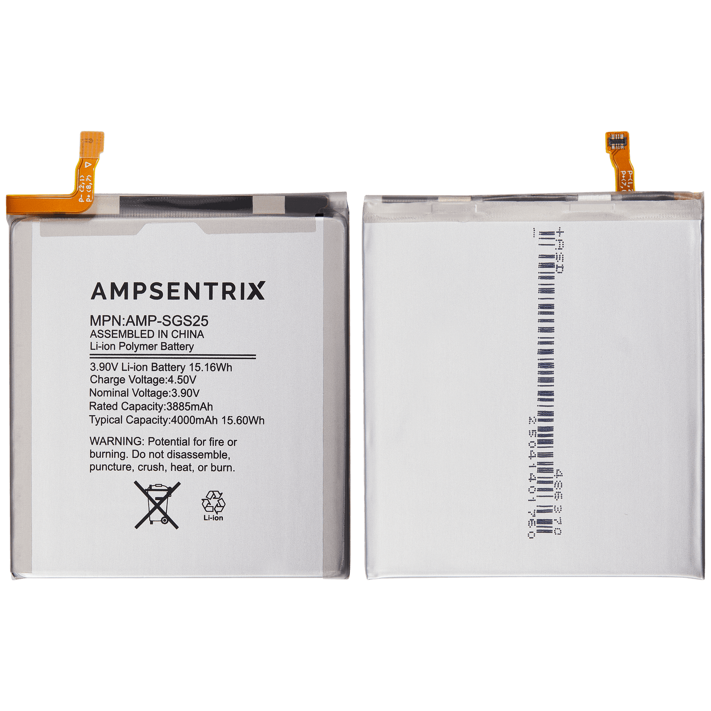 Replacement Battery For Samsung Galaxy S25 (AmpSentrix Pro)
