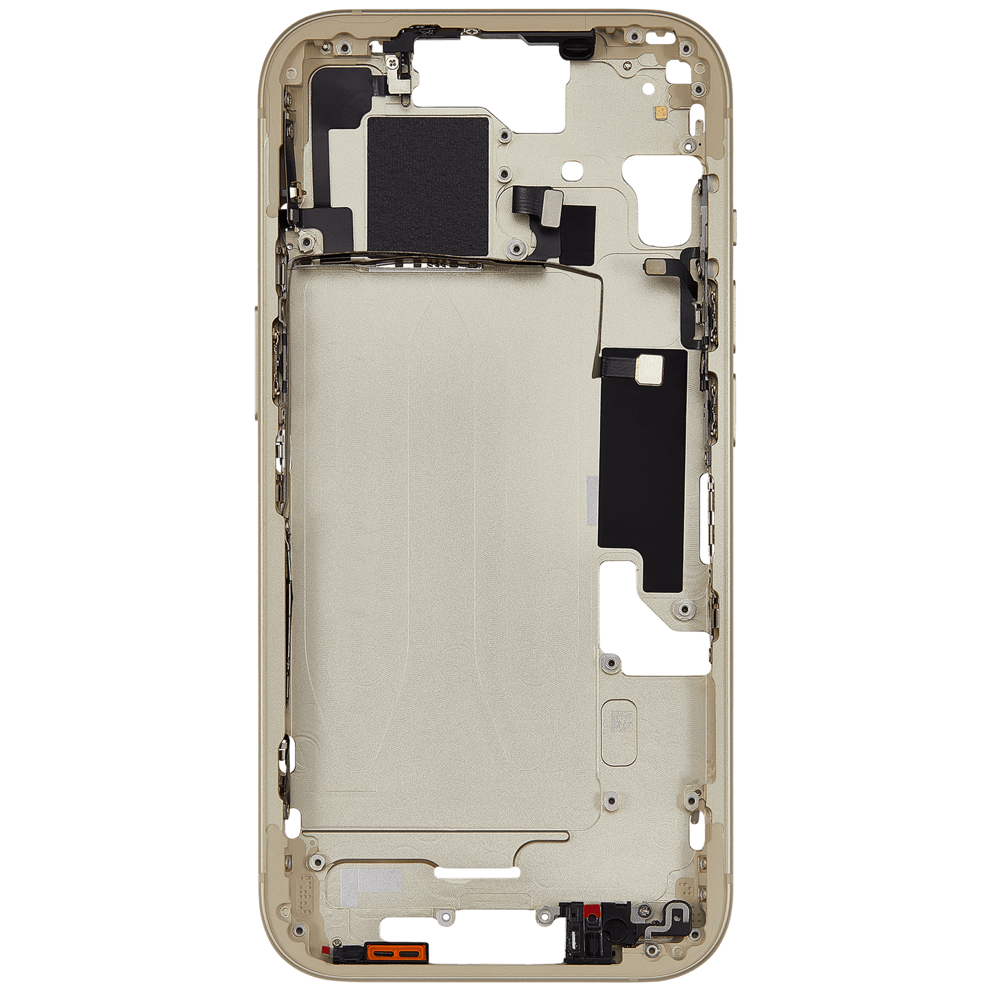 Mid-Frame Housing W/ Small Parts For iPhone 15 (US Version) (Used OEM Pull: Grade A) (Yellow)