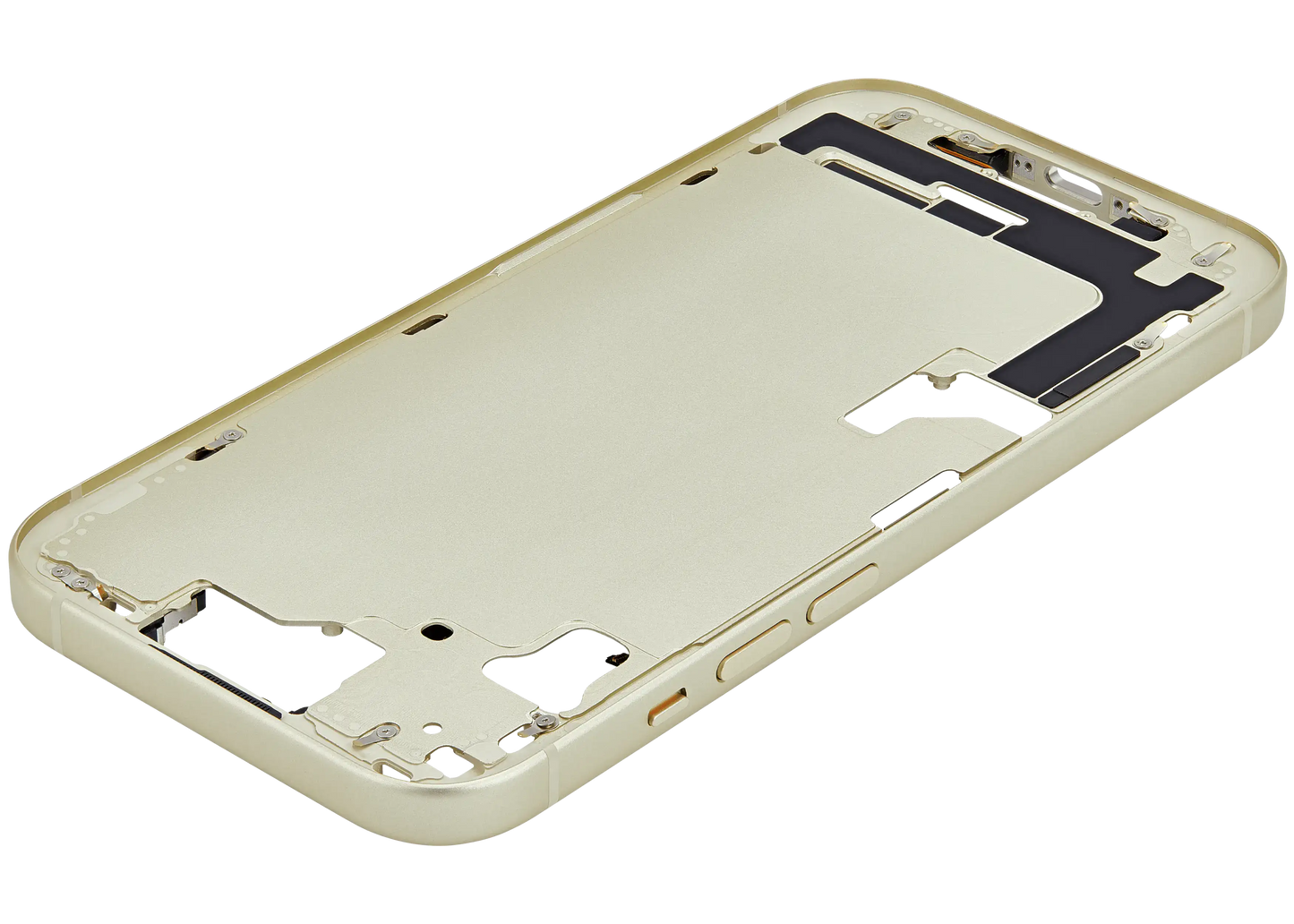 Mid-Frame Housing W/ Small Parts For iPhone 15 (US Version) (Used OEM Pull: Grade A) (Yellow)