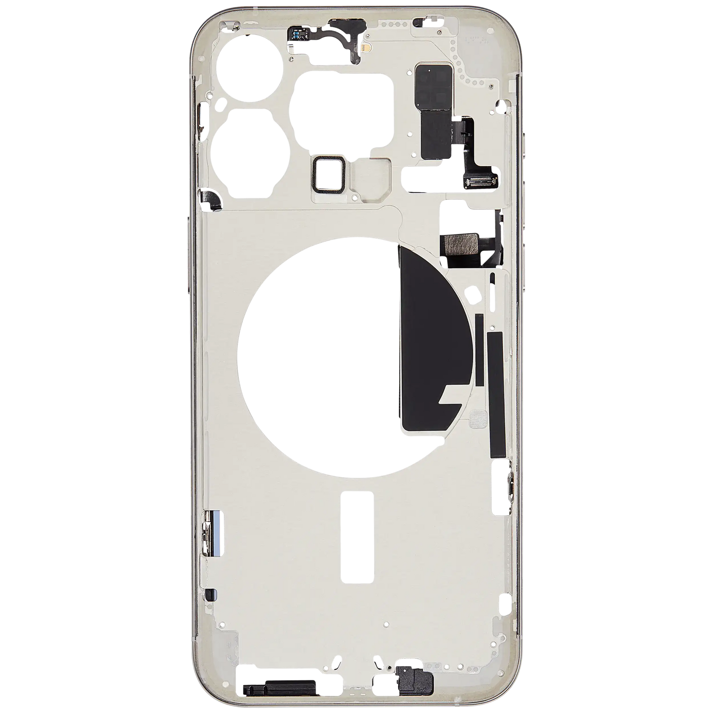 Mid-Frame Housing W/ Small Parts For iPhone 15 Pro Max (US Version) (Aftermarket Plus) (White Titanium)