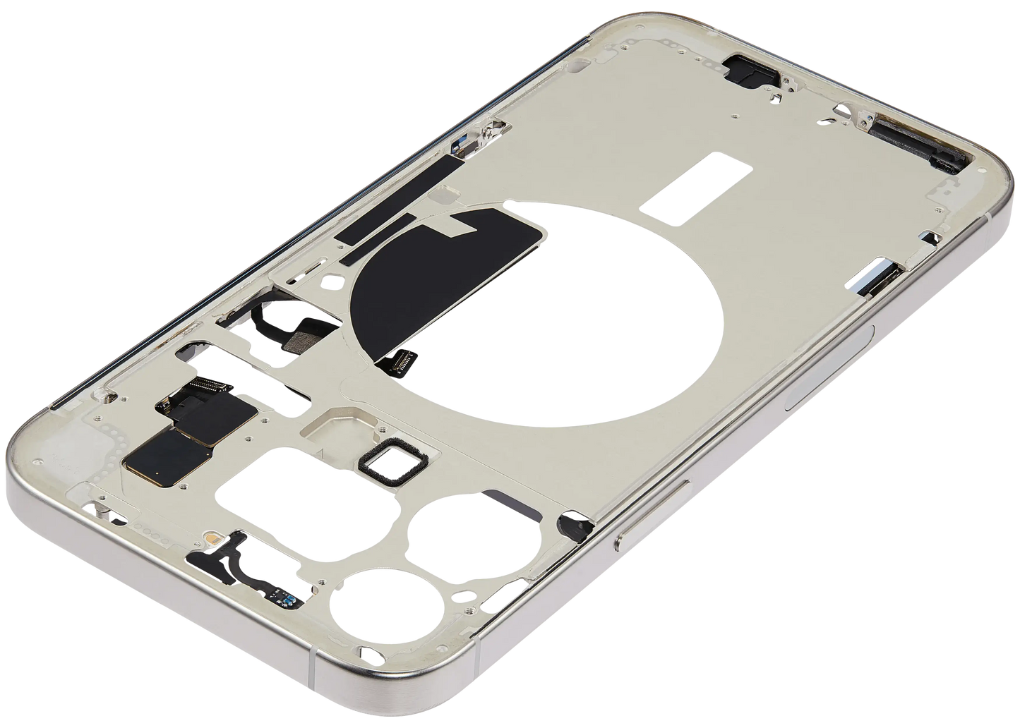 Mid-Frame Housing W/ Small Parts For iPhone 15 Pro Max (US Version) (Aftermarket Plus) (White Titanium)