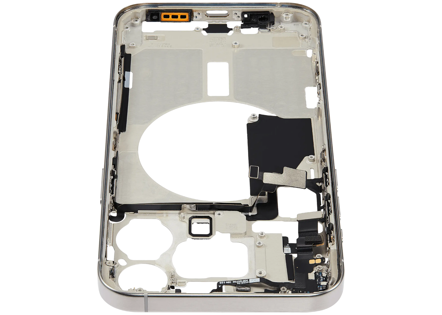 Mid-Frame Housing W/ Small Parts For iPhone 15 Pro Max (US Version) (Aftermarket Plus) (White Titanium)