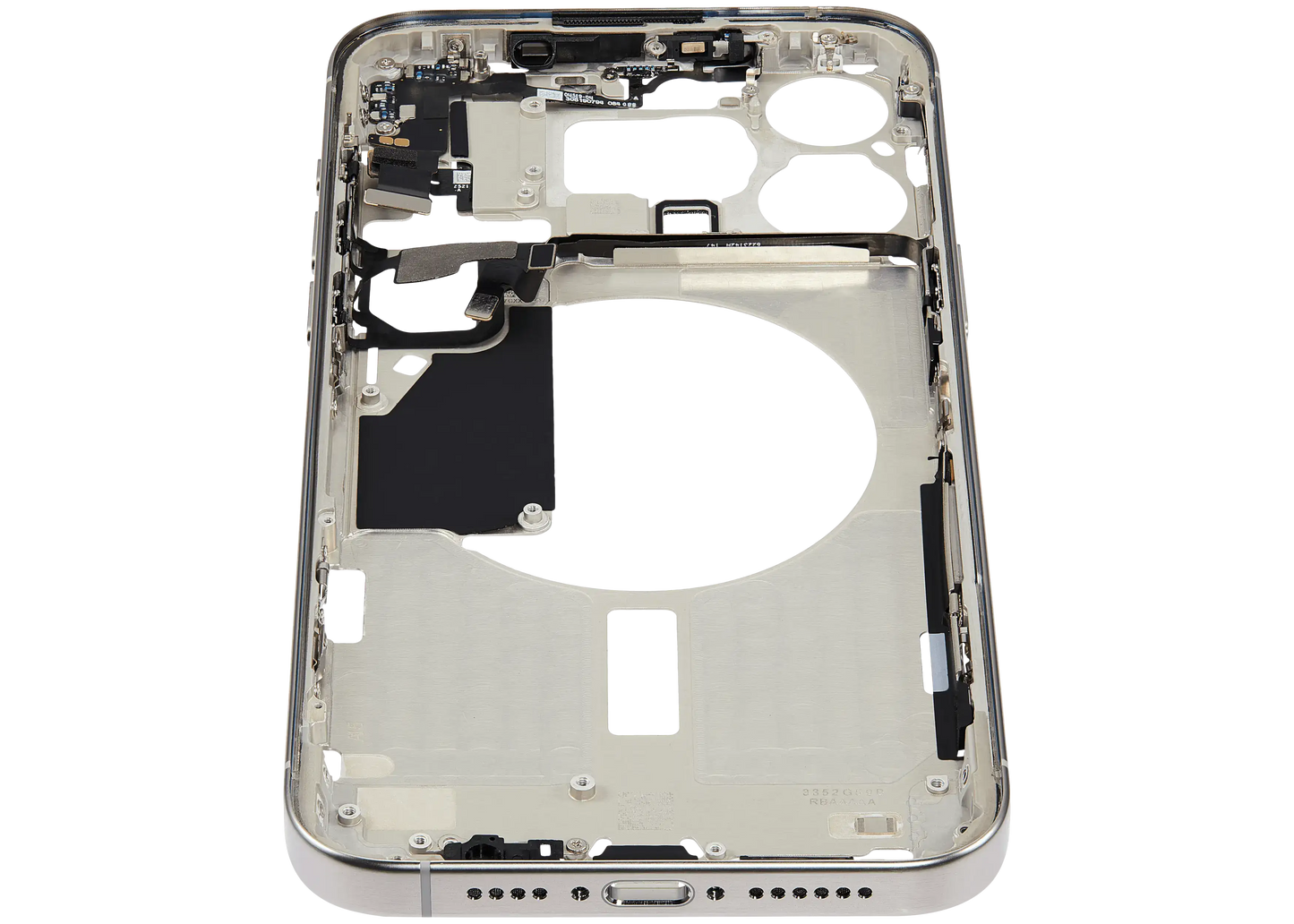 Mid-Frame Housing W/ Small Parts For iPhone 15 Pro Max (US Version) (Aftermarket Plus) (White Titanium)