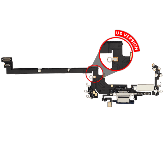 Charging Port Flex Cable For iPhone 17 Pro (Premium) (US Version) (Deep Blue)
