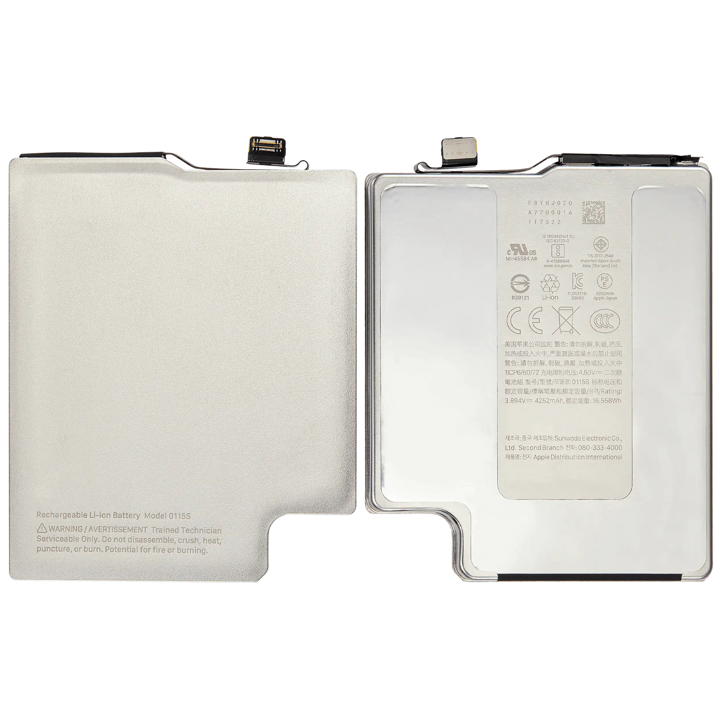 Replacement Battery For iPhone 17 Pro (Used OEM Pull: Grade A / SOH 99% to 100%) (US Version)