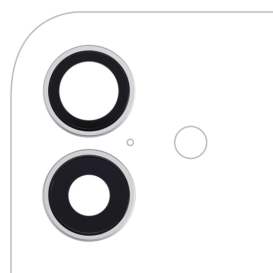 Back Camera Lens With Bracket & Bezel For iPhone 17 (Premium) (White)