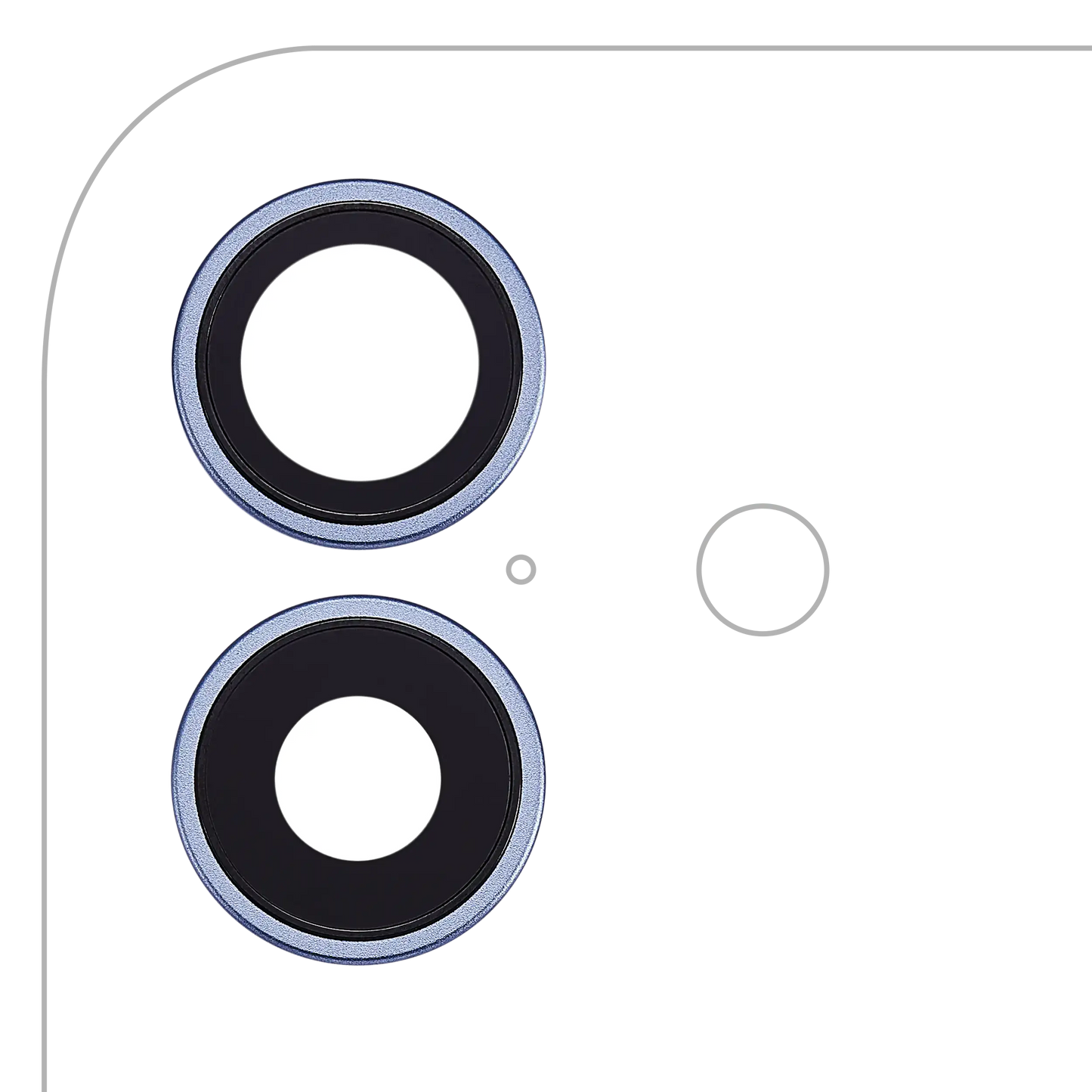 Back Camera Lens With Bracket & Bezel For iPhone 17 (Premium) (Mist Blue)