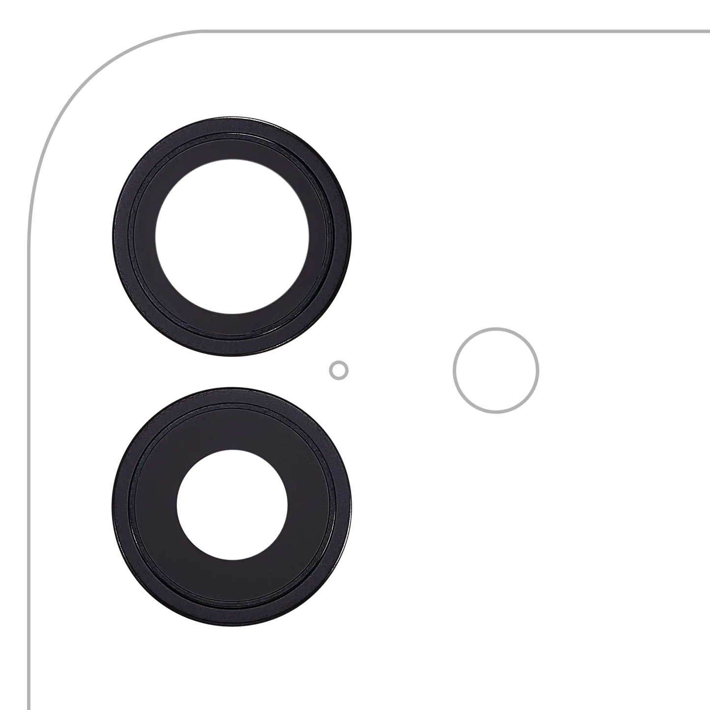 Back Camera Lens With Bracket & Bezel For iPhone 17 (Premium) (Black)
