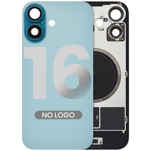 Back Glass w/ MagSafe Magnet For iPhone 16 (Aftermarket) (Teal) (No Logo)