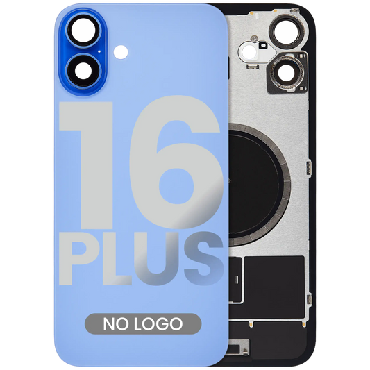 Back Glass w/ MagSafe Magnet For iPhone 16 Plus (Aftermarket) (Ultramarine) (No Logo)