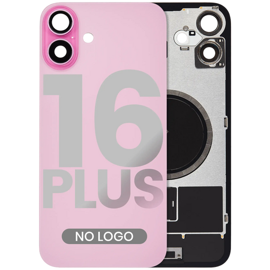 Back Glass w/ MagSafe Magnet For iPhone 16 Plus (Aftermarket) (Pink) (No Logo)