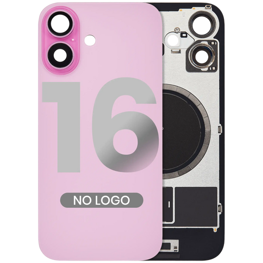 Back Glass w/ MagSafe Magnet For iPhone 16 (Aftermarket) (Pink) (No Logo)