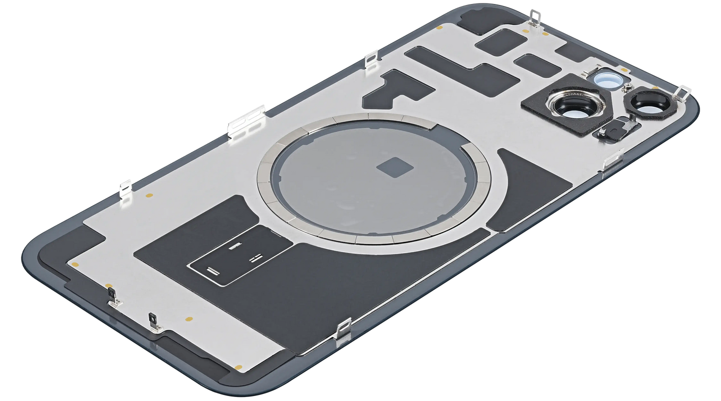 Back Glass w/ MagSafe Magnet For iPhone 14 Plus (Aftermarket) (Midnight) (No Logo)