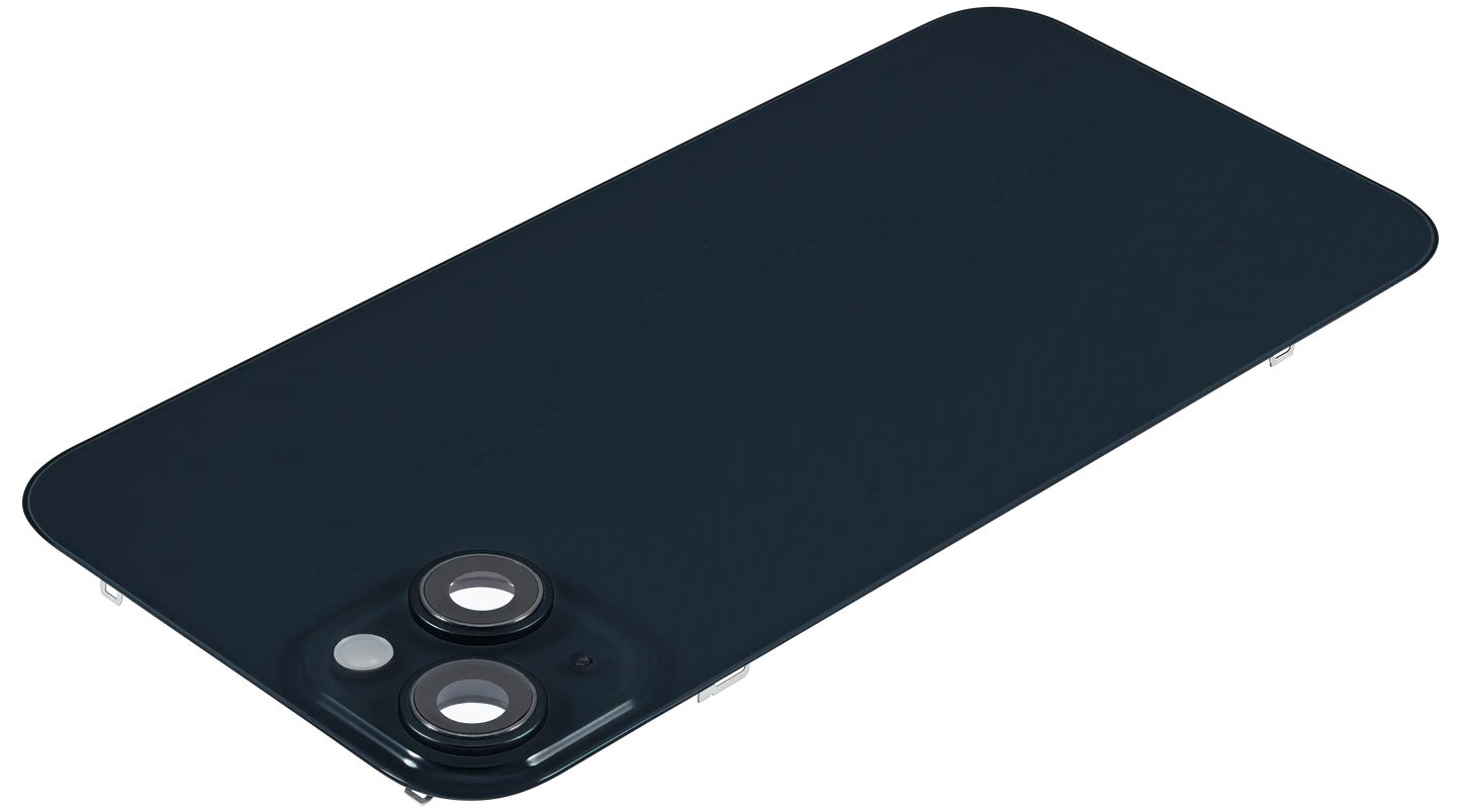 Back Glass w/ MagSafe Magnet For iPhone 14 Plus (Aftermarket) (Midnight) (No Logo)