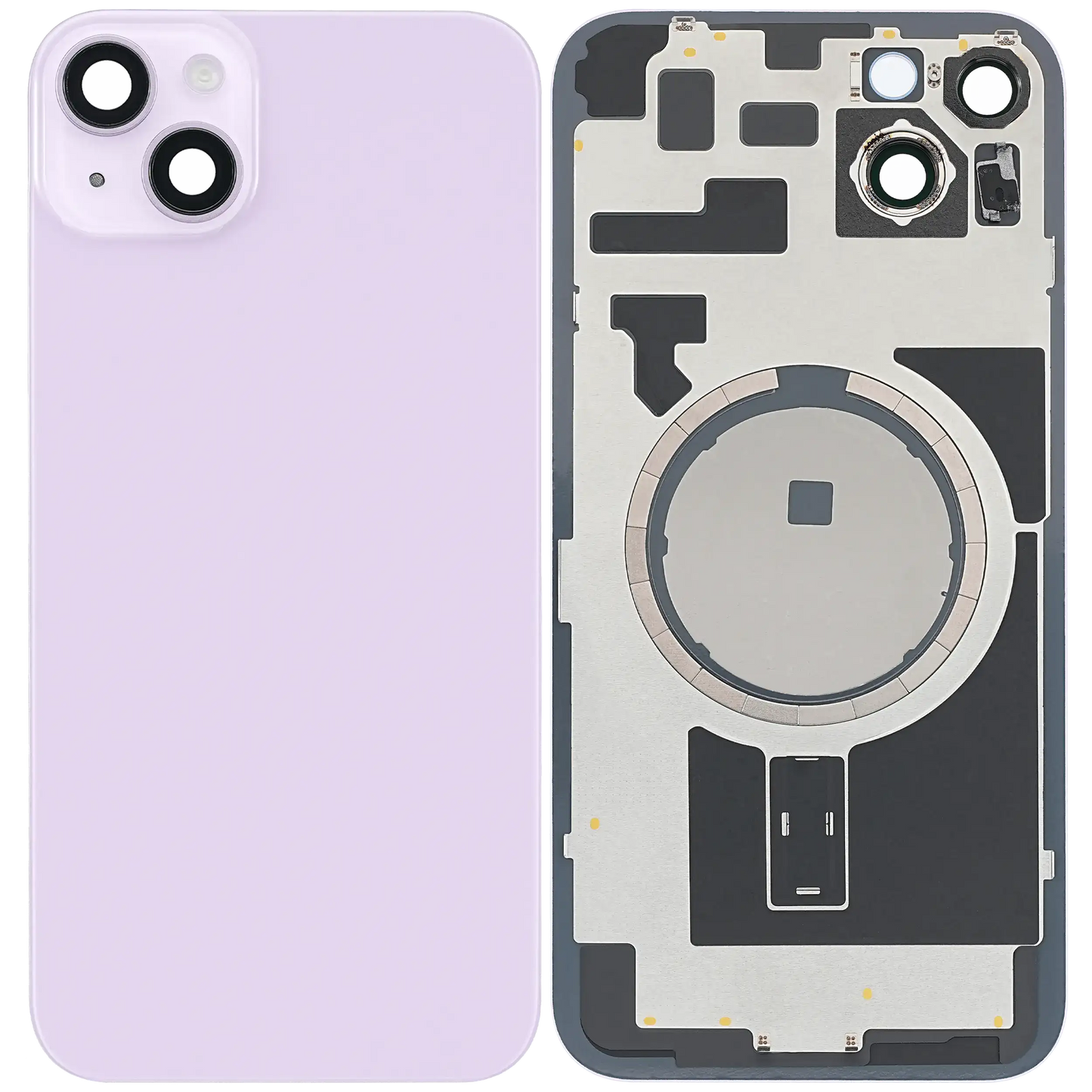 Back Glass w/ MagSafe Magnet For iPhone 14 Plus (Aftermarket) (Purple) (No Logo)