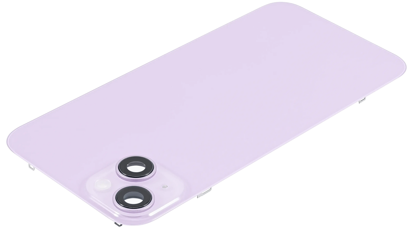 Back Glass w/ MagSafe Magnet For iPhone 14 Plus (Aftermarket) (Purple) (No Logo)