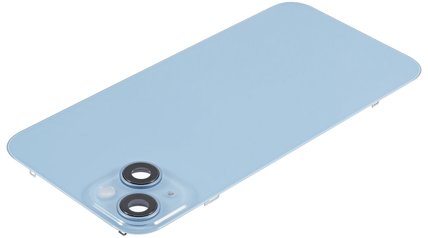 Back Glass w/ MagSafe Magnet For iPhone 14 Plus (Aftermarket) (Blue) (No Logo)