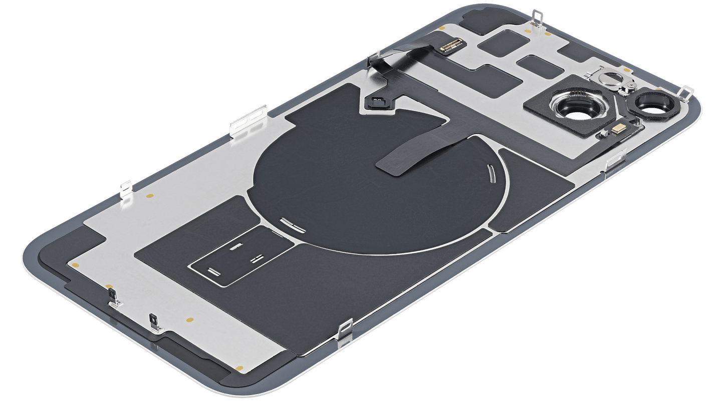 Back Glass With Steel Plate With Wireless NFC & MagSafe Magnet Pre-Installed For iPhone 14 Plus (No Logo) (Starlight)