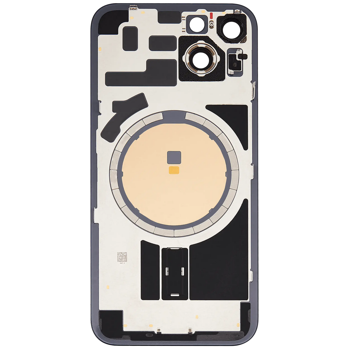 Back Glass w/ MagSafe Magnet For iPhone 14 (Aftermarket) (Midnight) (No Logo)