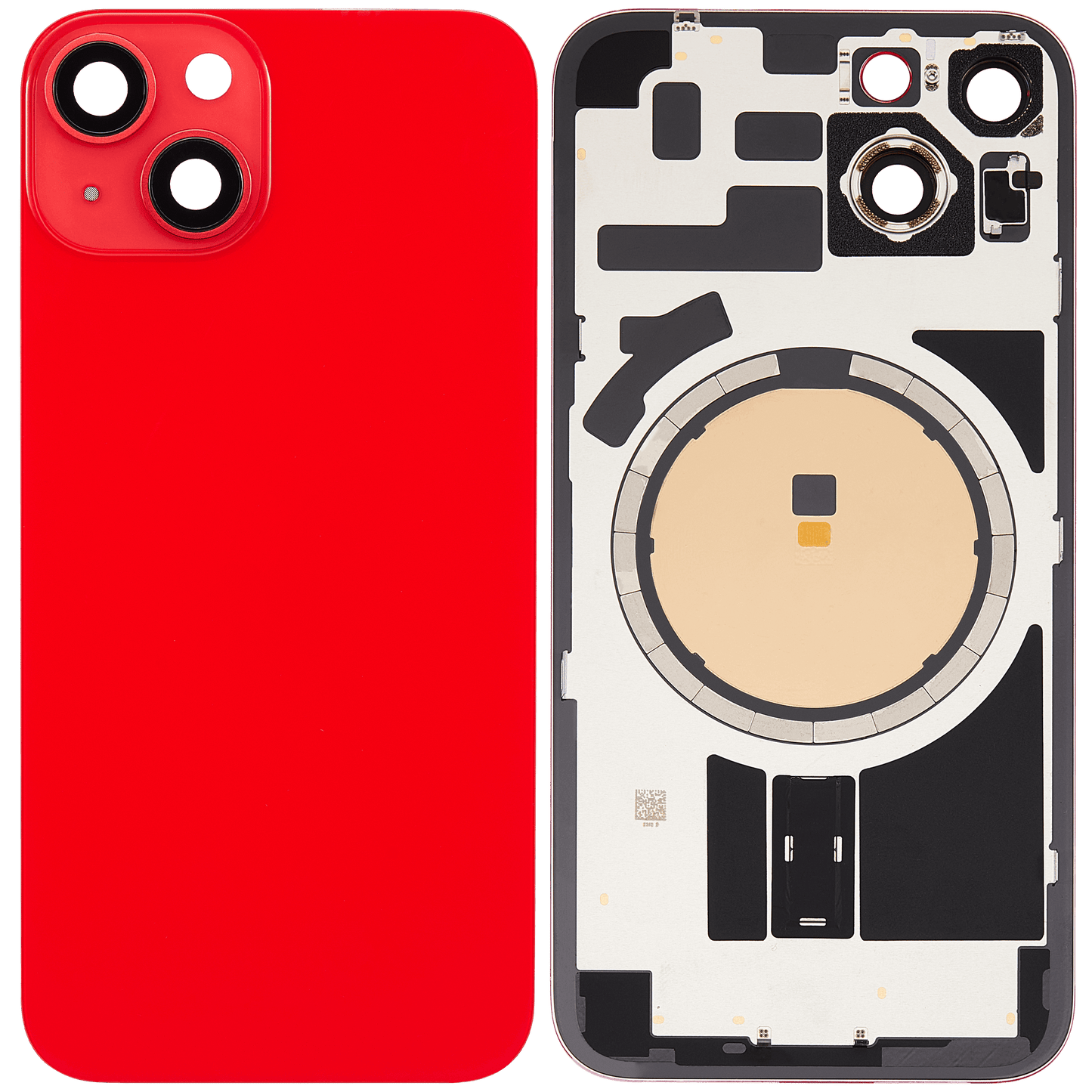 Back Glass w/ MagSafe Magnet For iPhone 14 (Aftermarket) (Red) (No Logo)