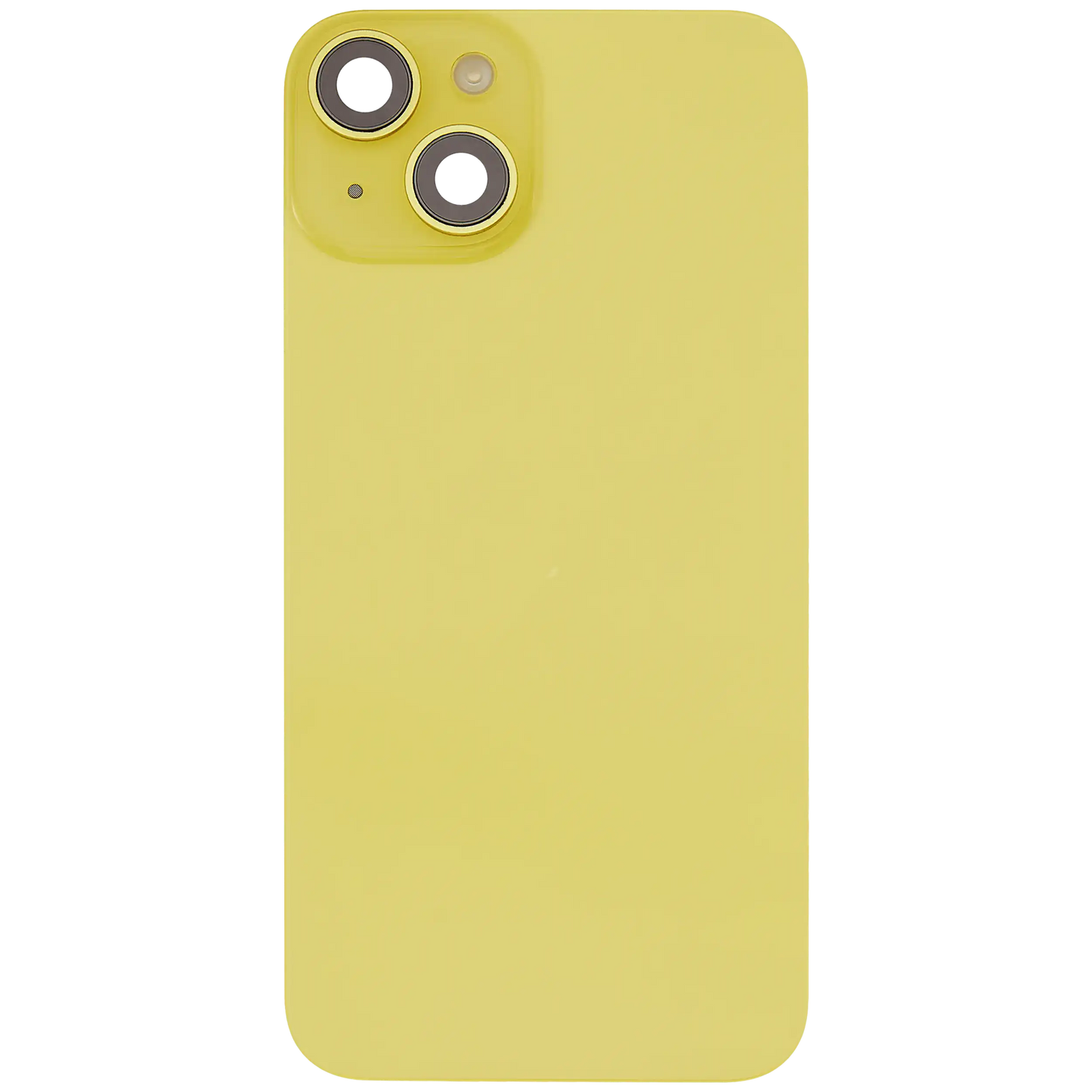 Back Glass w/ MagSafe Magnet For iPhone 14 (Aftermarket) (Yellow) (No Logo)