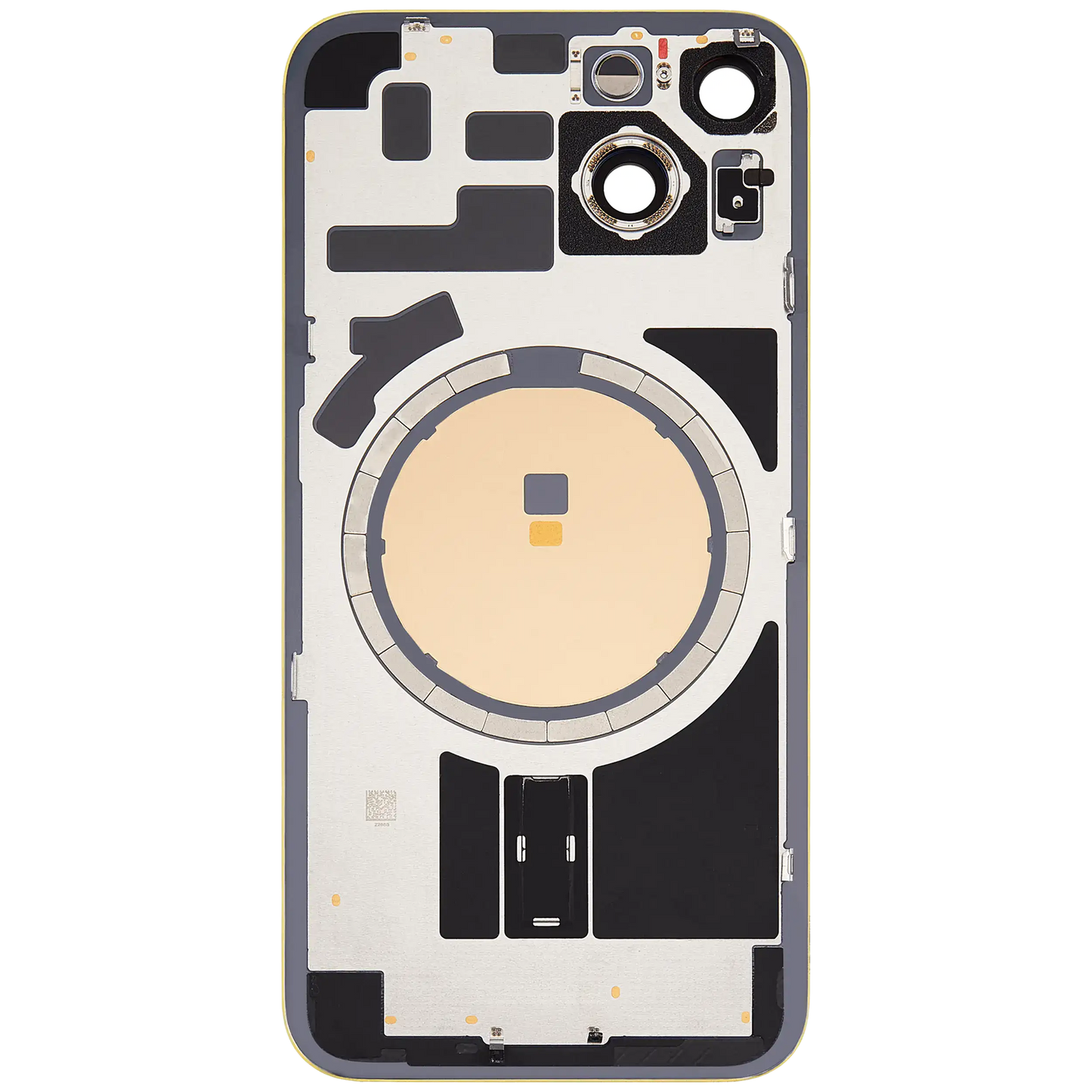 Back Glass w/ MagSafe Magnet For iPhone 14 (Aftermarket) (Yellow) (No Logo)