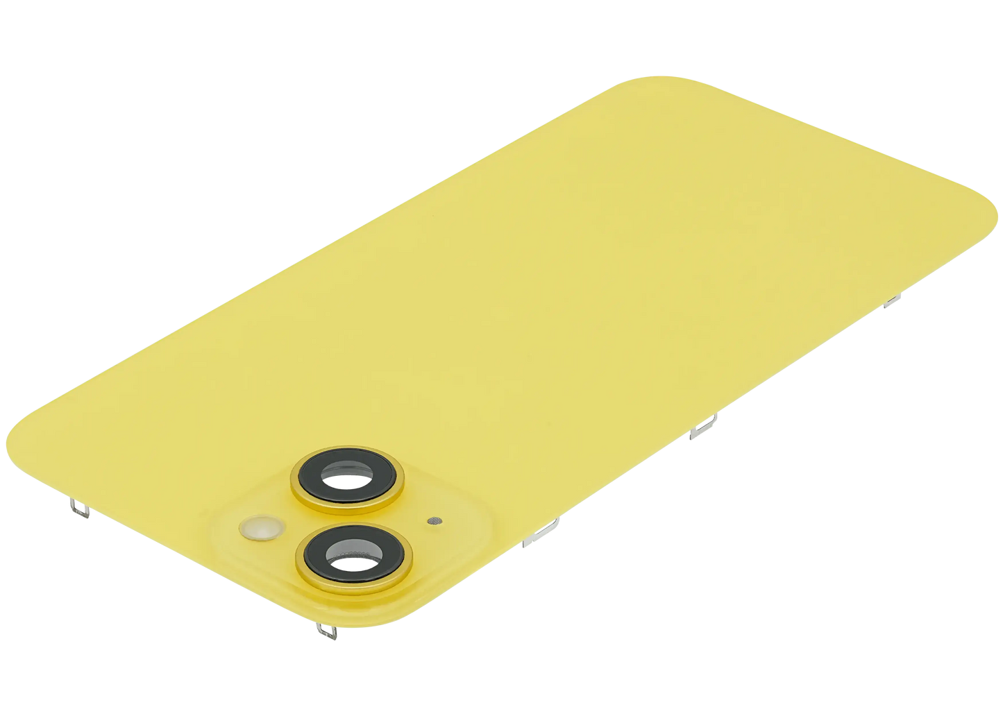 Back Glass w/ MagSafe Magnet For iPhone 14 (Aftermarket) (Yellow) (No Logo)