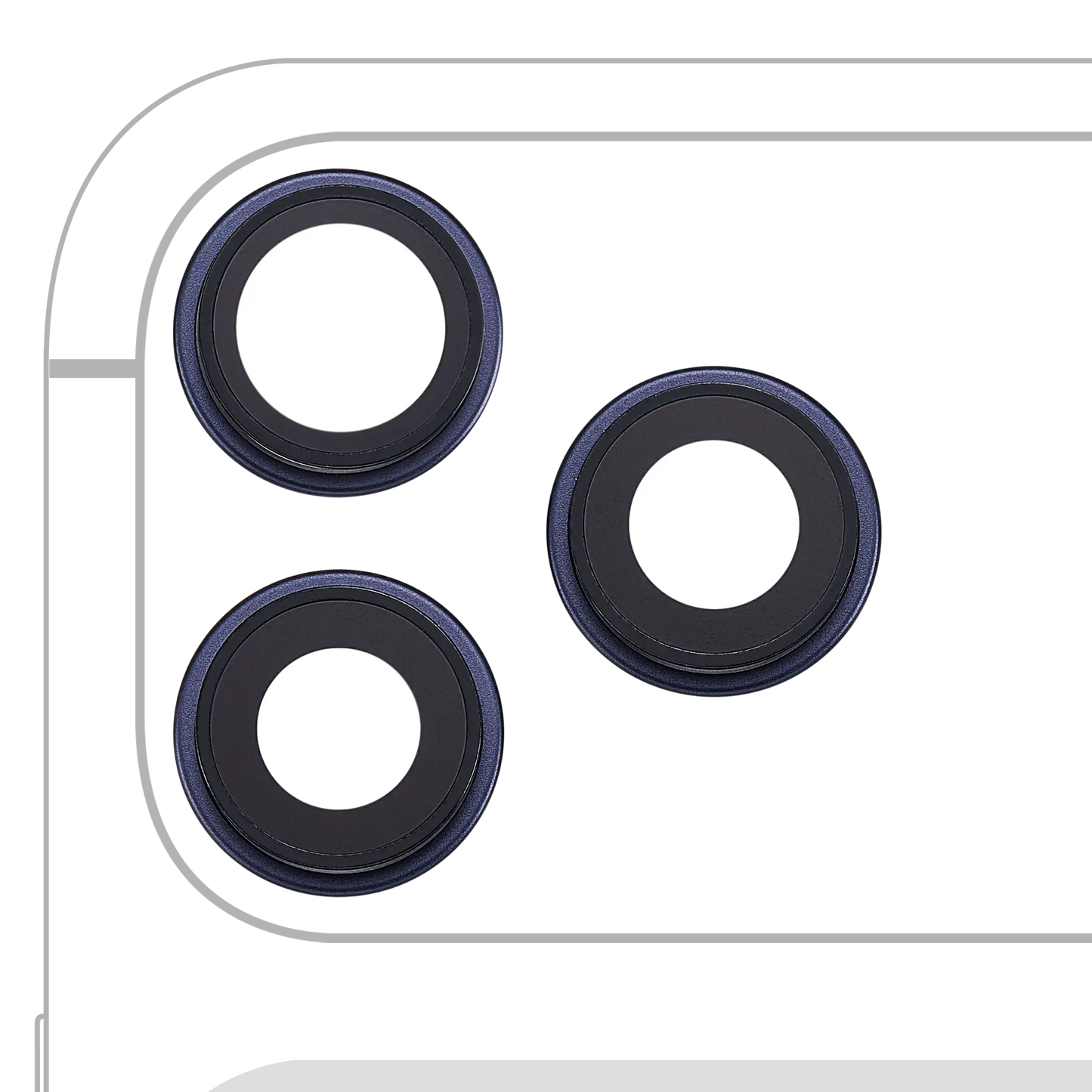 Back Camera Lens With Bracket & Bezel For iPhone 17 Pro/ 17 Pro Max (Premium) (Deep Blue)