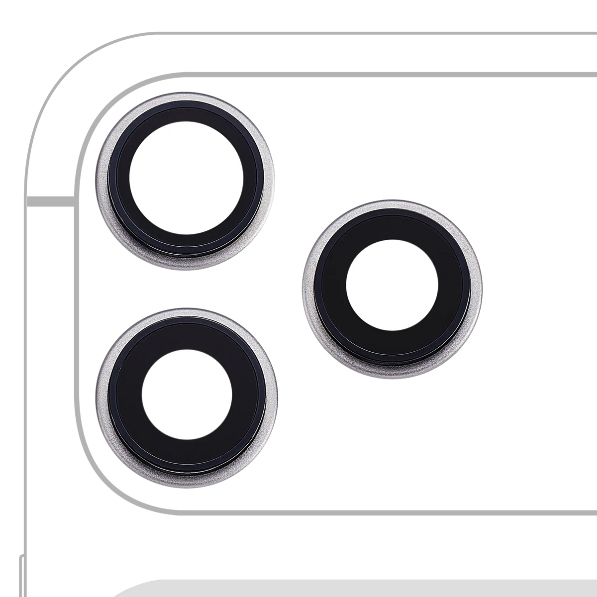 Back Camera Lens With Bracket & Bezel For iPhone 17 Pro/ 17 Pro Max (Premium) (Silver) — product photo 1